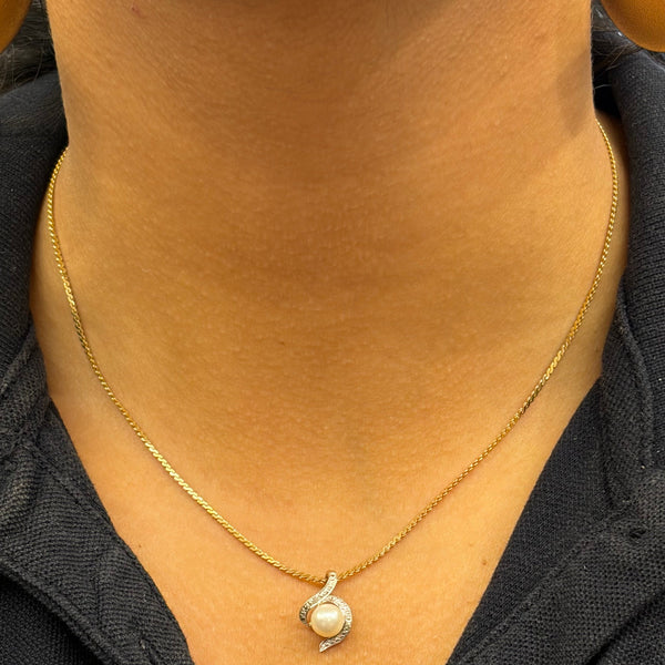 Pendentif Symbole en Or Jaune et Blanc 18K