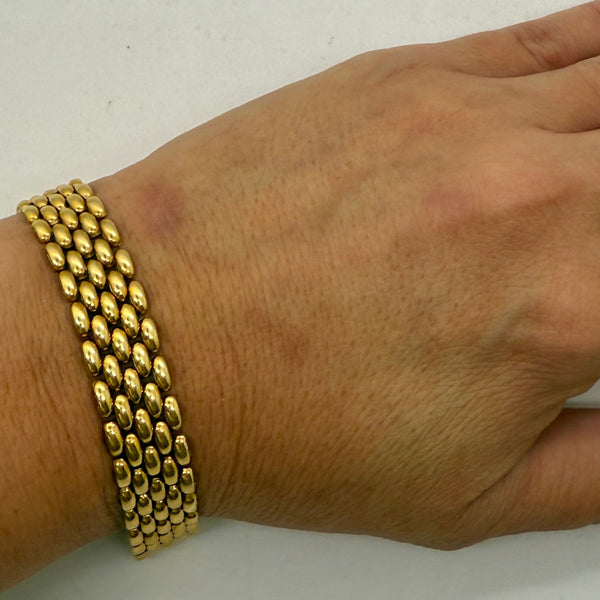 Bracelet Vintage Maillon Grain de Riz en Or Jaune 750/1000 - 22.36 Grs