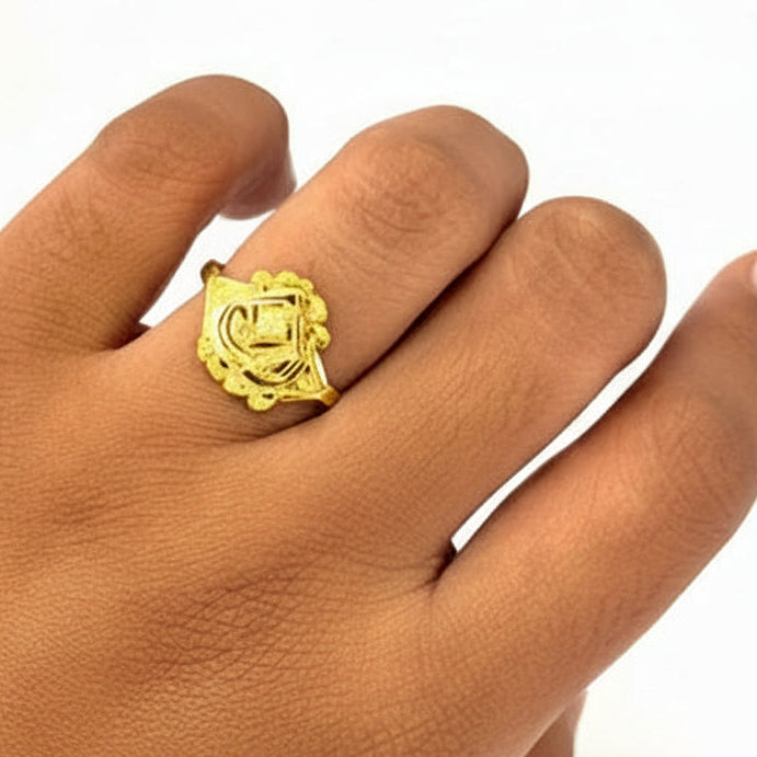 Bague en Or Jaune Chevalière 21K - T54 - 2.46Grs