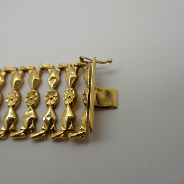 Bracelet Manchette en Or Jaune 18K 20.10 Grs