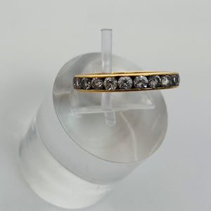 Bague Tour Complet Or Jaune 18 Carats avec 22 Zirconiums