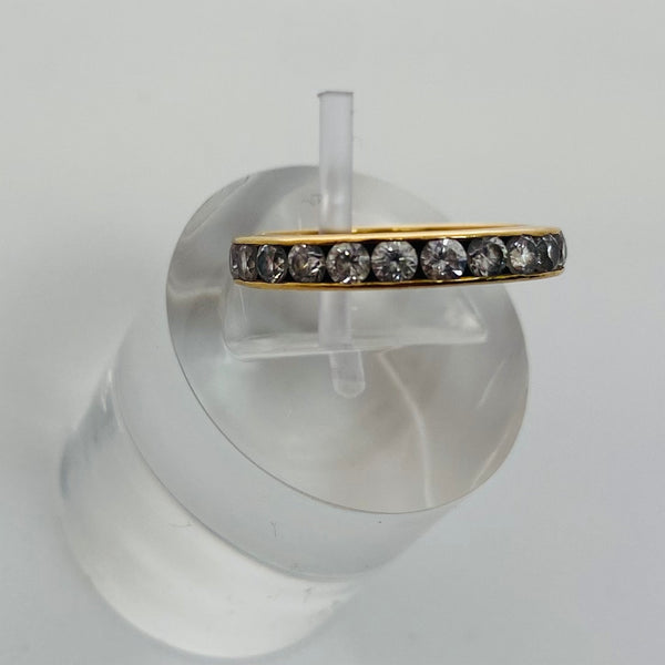 Bague Tour Complet Or Jaune 18 Carats avec 22 Zirconiums