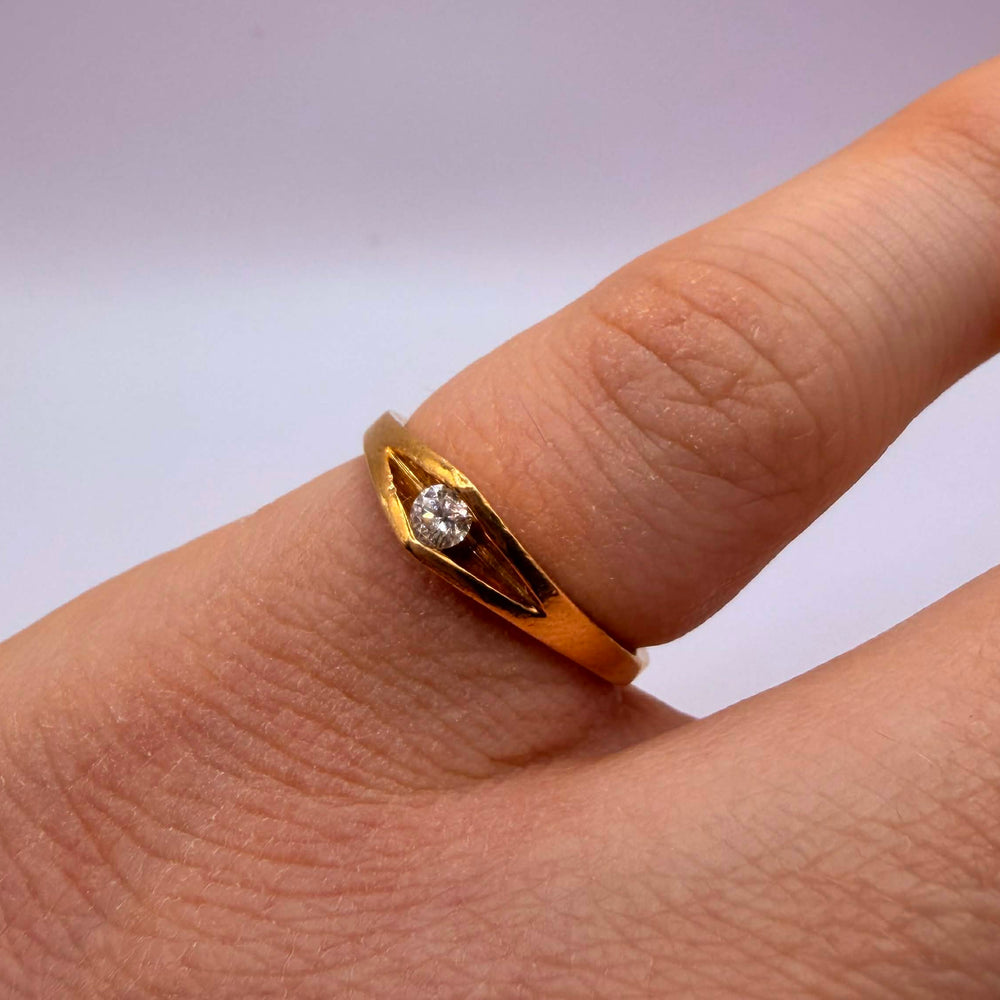 Bague oeil en Or Jaune 18k - 2.77 G