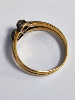 Bagues en Or Jaune 750/1000 avec 2 Diamants