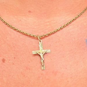 Pendentif Croix en Or Jaune 18K - 1.30g