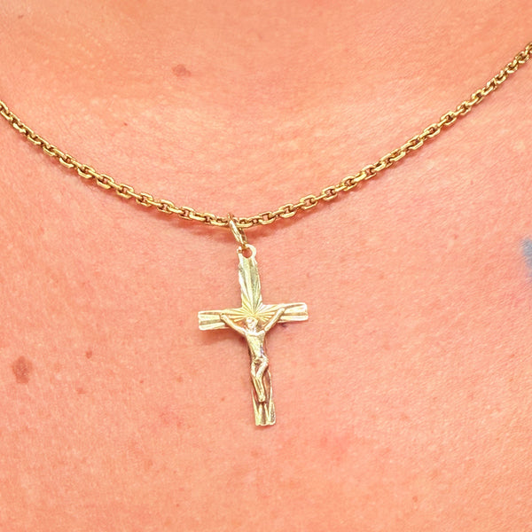 Pendentif Croix en Or Jaune 18K - 1.30g