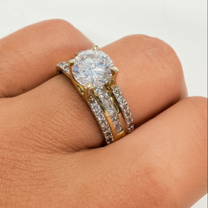 Solitaire en Or Jaune 18k - 5.48 G