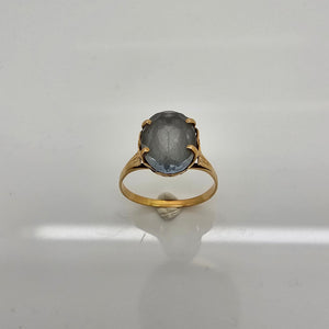 Bague Solitaire en Or Jaune 18 K - Taille 58