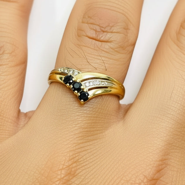 Bague en Or jaune 18K - Taille 53 - 1.29G