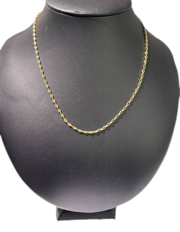 Collier Sautoir Grain de Café Or Jaune 18K