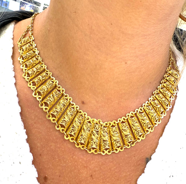Collier Ras du Cou en Or Jaune 18k 42.78 Grs