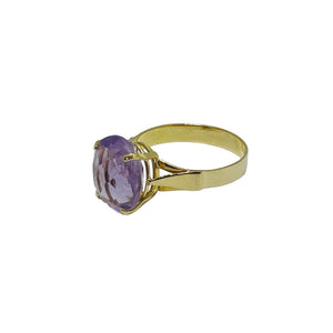 bague en or jaune 18 K avec - Taille 56 - 2.97 G