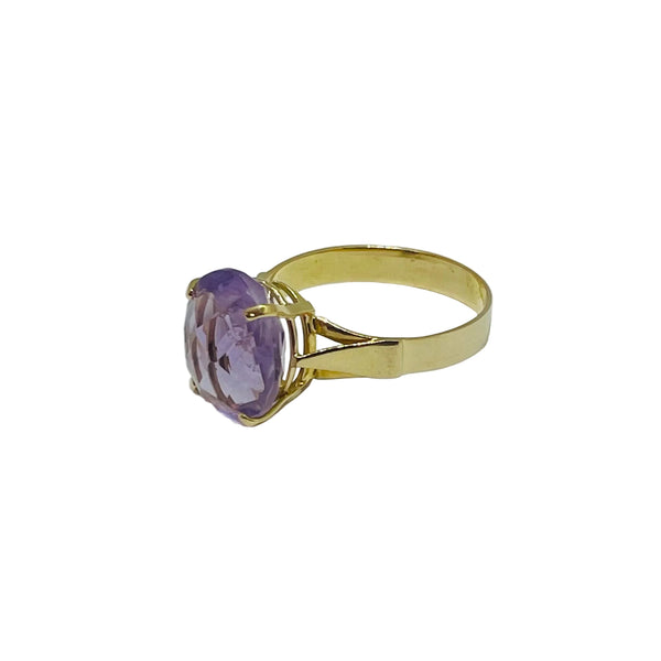 bague en or jaune 18 K avec - Taille 56 - 2.97 G