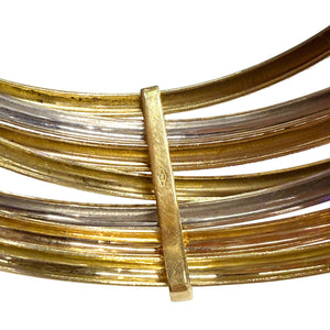 Bracelet Semainier 7 joncs en 3 ors 18 carats - 57.92 Grs