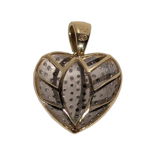 Pendentif Coeur avec Diamant en Or Jaune 18K