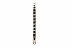 Bracelet maillon miroir or jaune et blanc 18k - 20.17 G