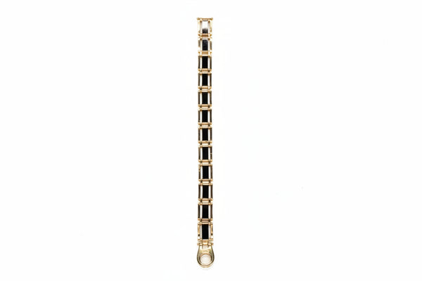 Bracelet maillon miroir or jaune et blanc 18k - 20.17 G