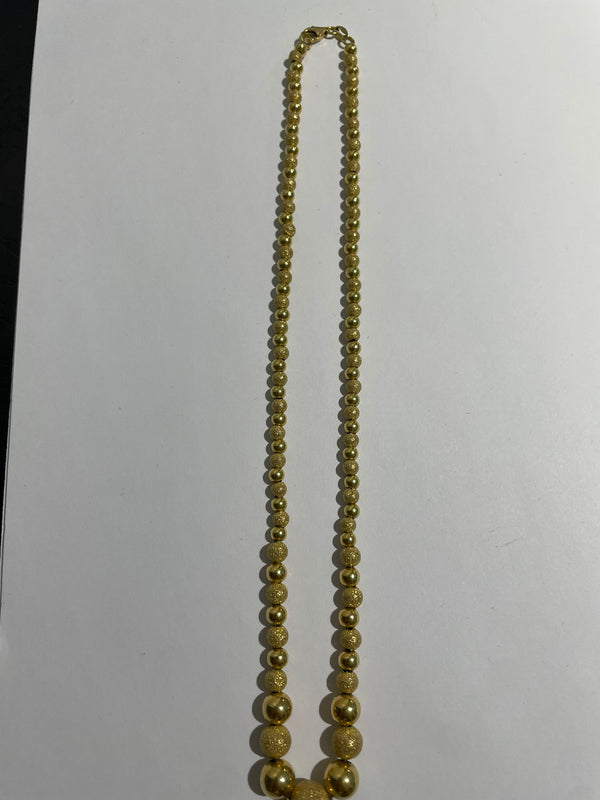 Collier Ras du Cou en Or Jaune 18K Maille marseillaise