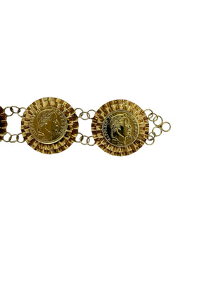 Bracelet reproduction Napoléon III en or jaune 18k  10.48 Grs