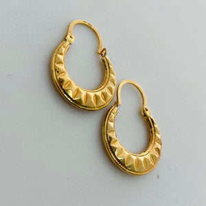 Boucles d'oreilles Créoles en Or Jaune 18K