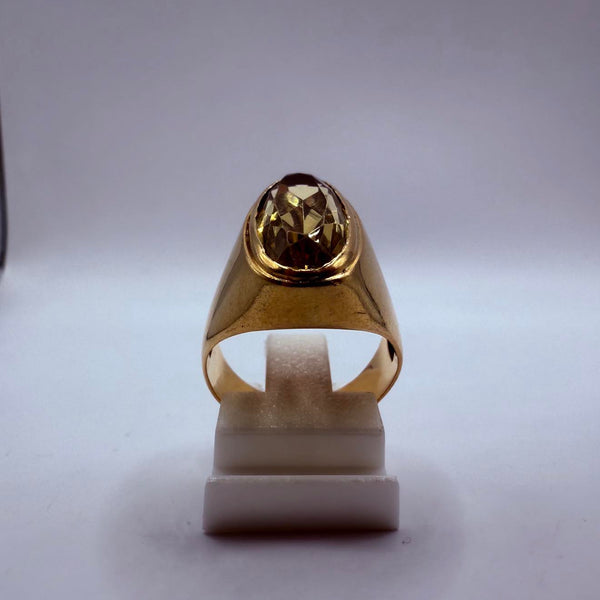 Solitaire en or jaune 18K Taille-52.5