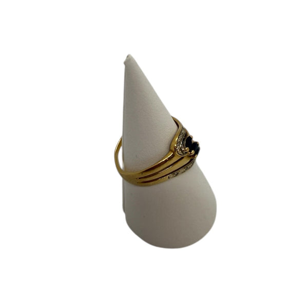 Bague en Or jaune 18 carats sertie de saphirs et diamants – Taille 56 4.02 Grs