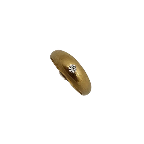 Bague Jonc Or 18K avec Diamants - T60 - 5.19gr