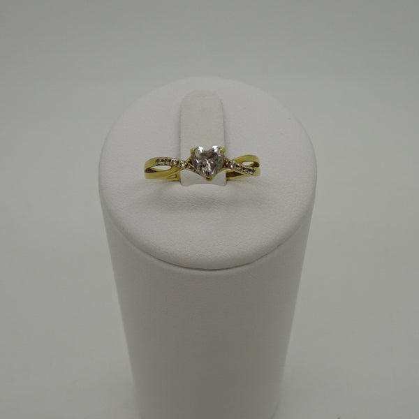 Bague Solitaire Or Jaune 18K Taille-54