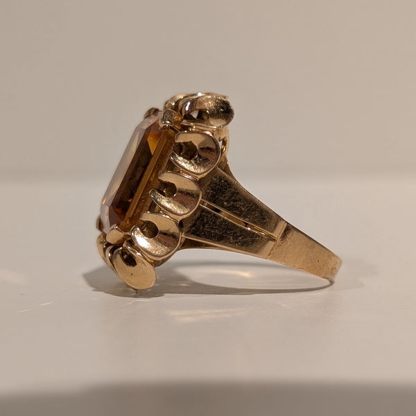 Bague Ancienne Or Jaune 18 K - Taille 58 - 9.63 G