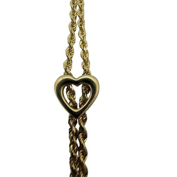Bracelet Or Jaune 18K Corde diamantée - L19cm - 10.85gr