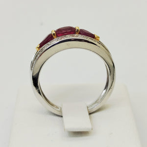 Bague en Or Blanc 18K - Taille 55 - 7.52 G