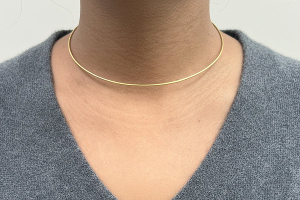 Collier Ras du Cou Or Jaune 18 Carats 12.93