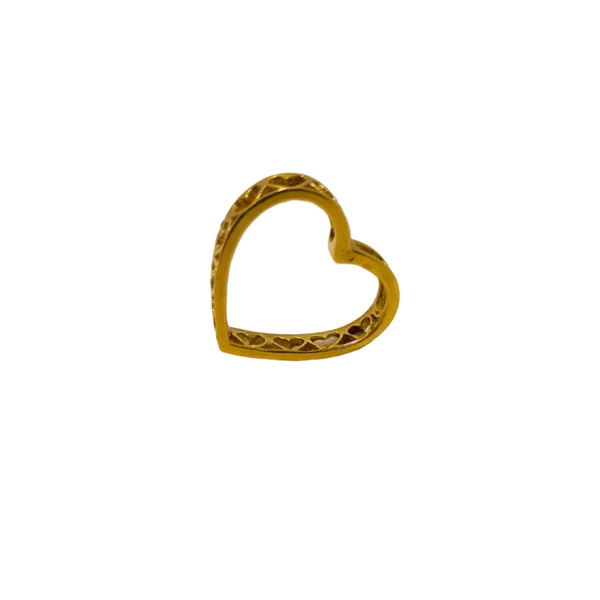 Pendentif Coeur Or Jaune et Diamants 18K - 3.13gr