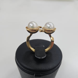 Bague Signée Ilona Orel en Or Jaune 18K - Taille 54 - 8.35G