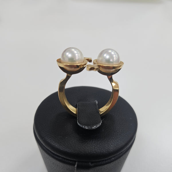 Bague Signée Ilona Orel en Or Jaune 18K - Taille 54 - 8.35G