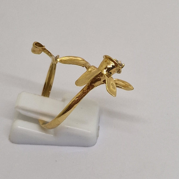 Bagues en or jaune 750/1000 avec oxyde de zirconium - T 56