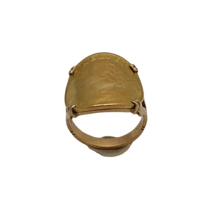 Chevalière en Or Jaune 18K 20 - 10.10 G - taille 53