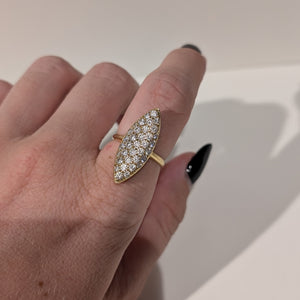 Bagues Marquise Or Jaune Taille-54