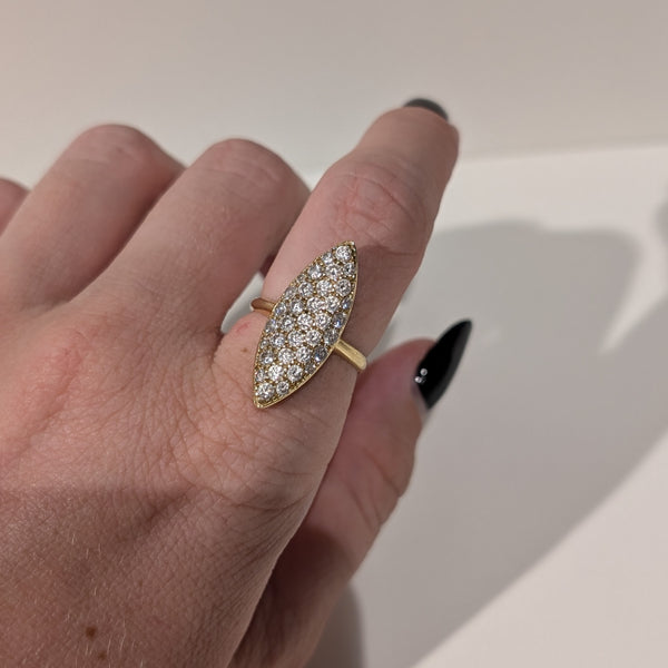 Bagues Marquise Or Jaune Taille-54