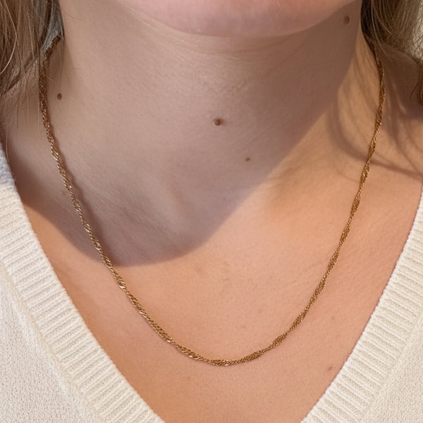 Collier Matinée Torsadé Or Jaune 18 K - 4.17 G