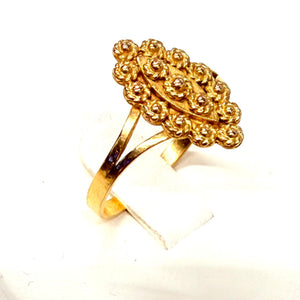 Bague Marquise en Or Jaune 18k Taille-57