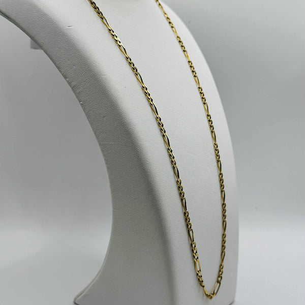 Collier maille Figaro en or jaune 18 carats – 47 cm