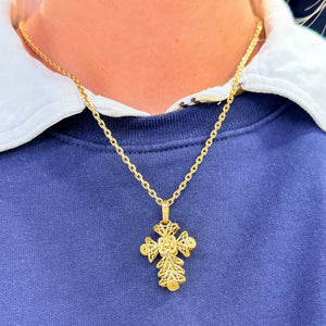 Pendentif Croix en Or jaune 18 K