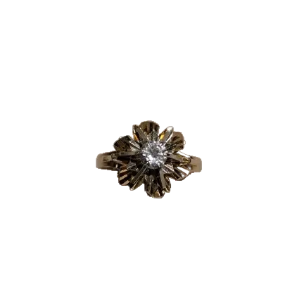 Bague en Or Jaune et Or Gris 18K - Taille 52 - 3.39G