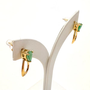 Boucles d'oreilles en or jaune et or blanc 18K - 2.21 Grs