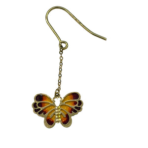 Boucles d'oreilles papillon en Or Jaune 18K