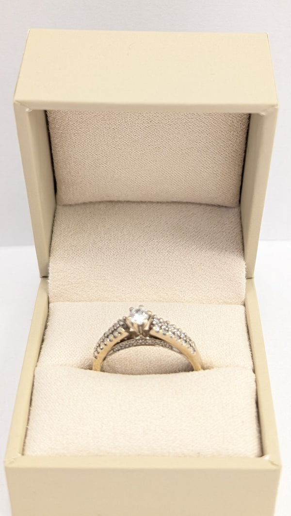 Bague Solitaire Or Blanc 18K  4.95 Grs - Taille 54