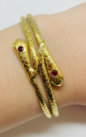 Bracelet jonc en or jaune 18 K - 28.31 G