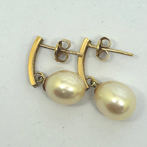 Boucles d'oreilles pendantes en or jaune 18 K