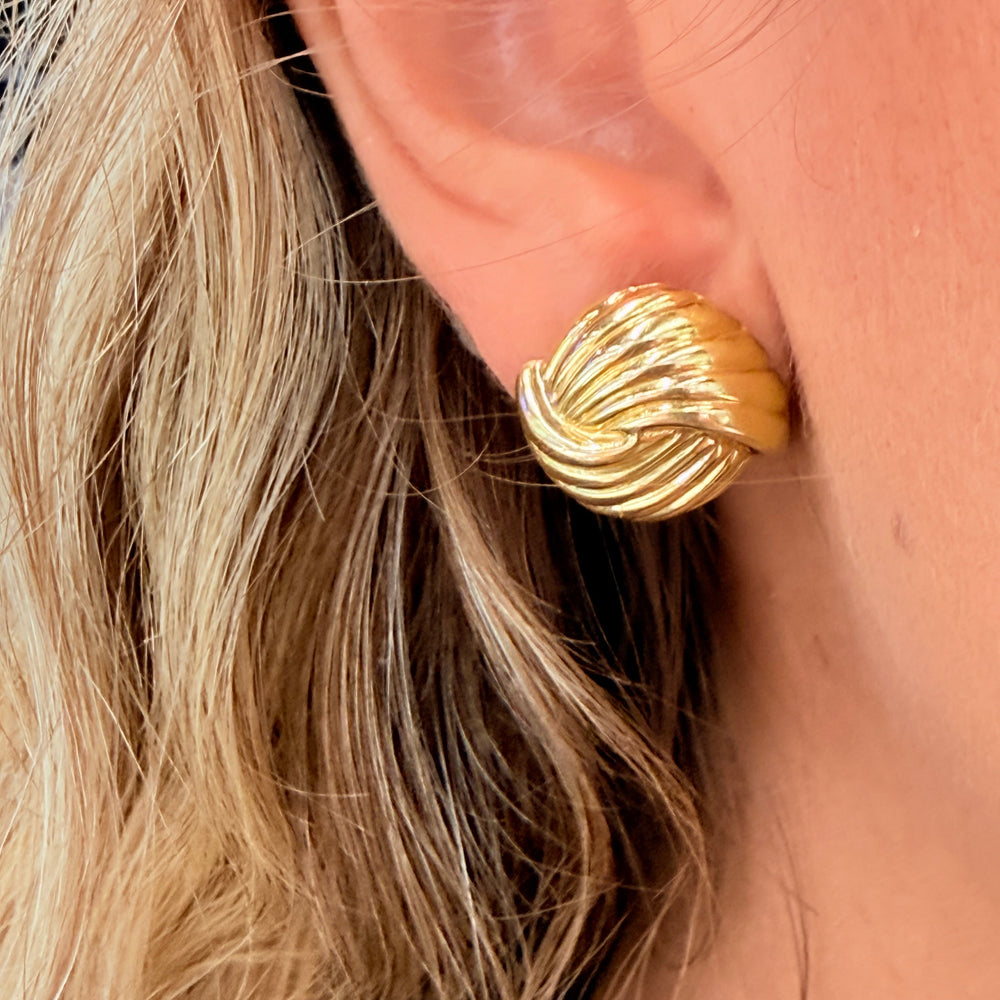 Boucles d'oreilles Or Jaune 18k - 3.42 Grs